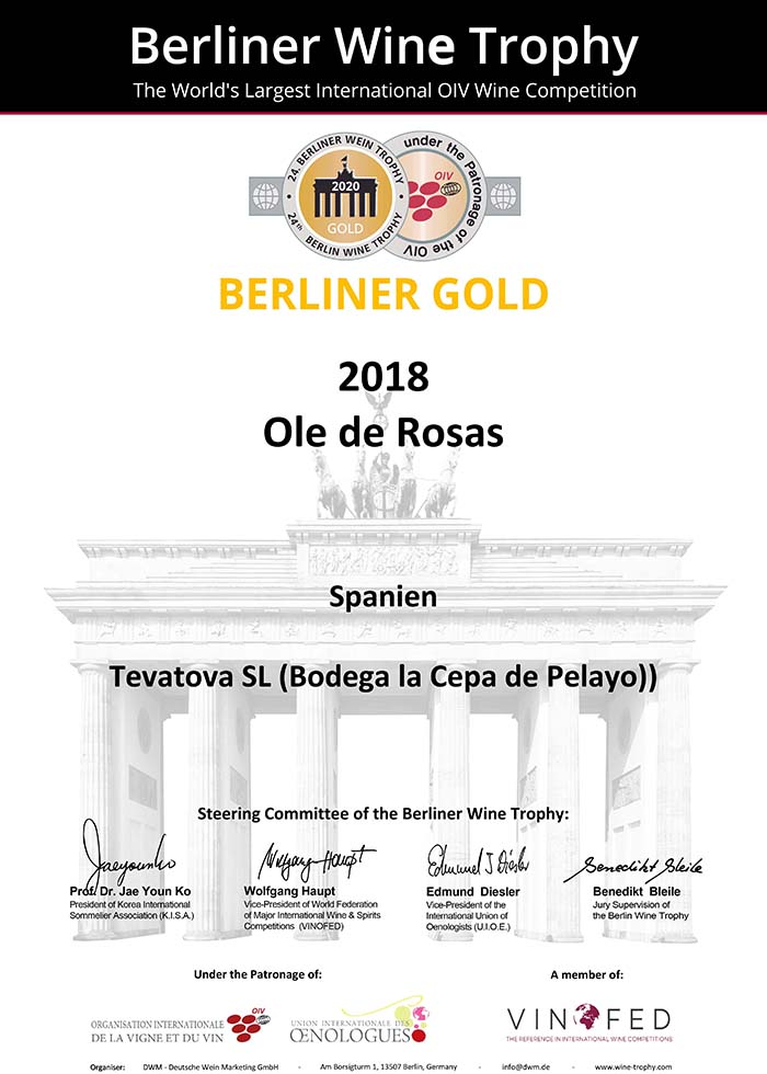 Galardones en Berliner Wine Trophy 2020 para nuestro vino de influencia