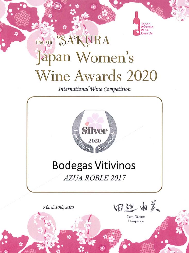 5 medallas para nuestro vino en Sakura Japan Women’s Wine Awards 2020